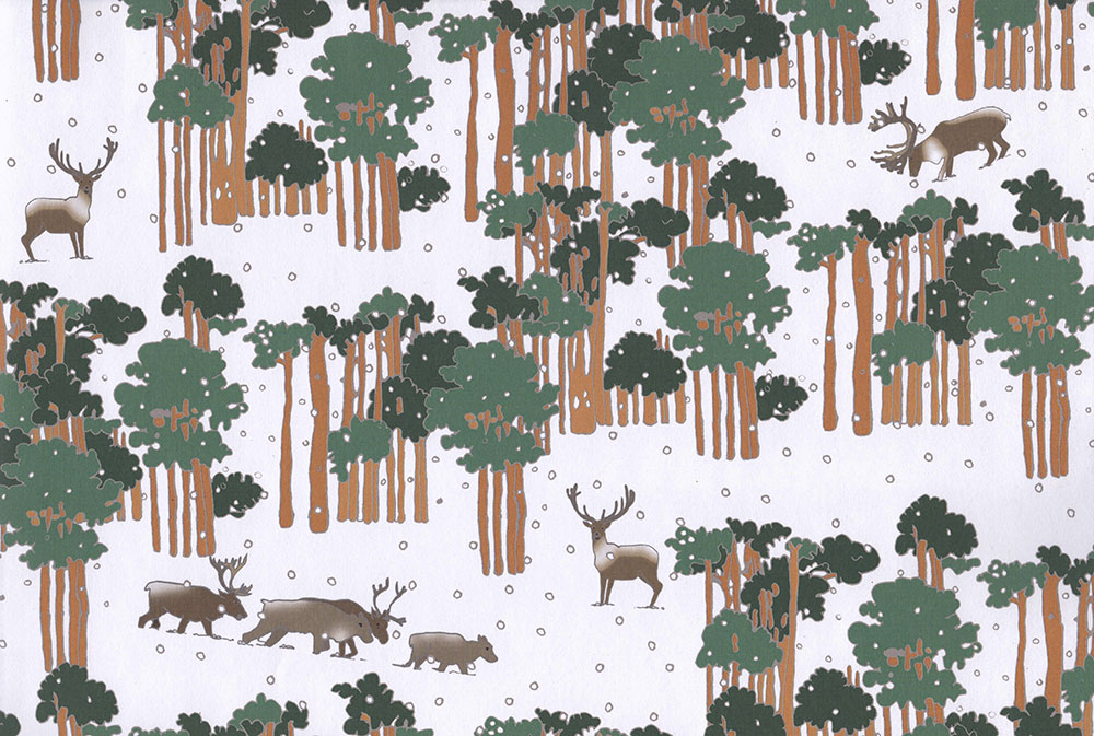 Caribou-Weihnachten-Geschenkpapier