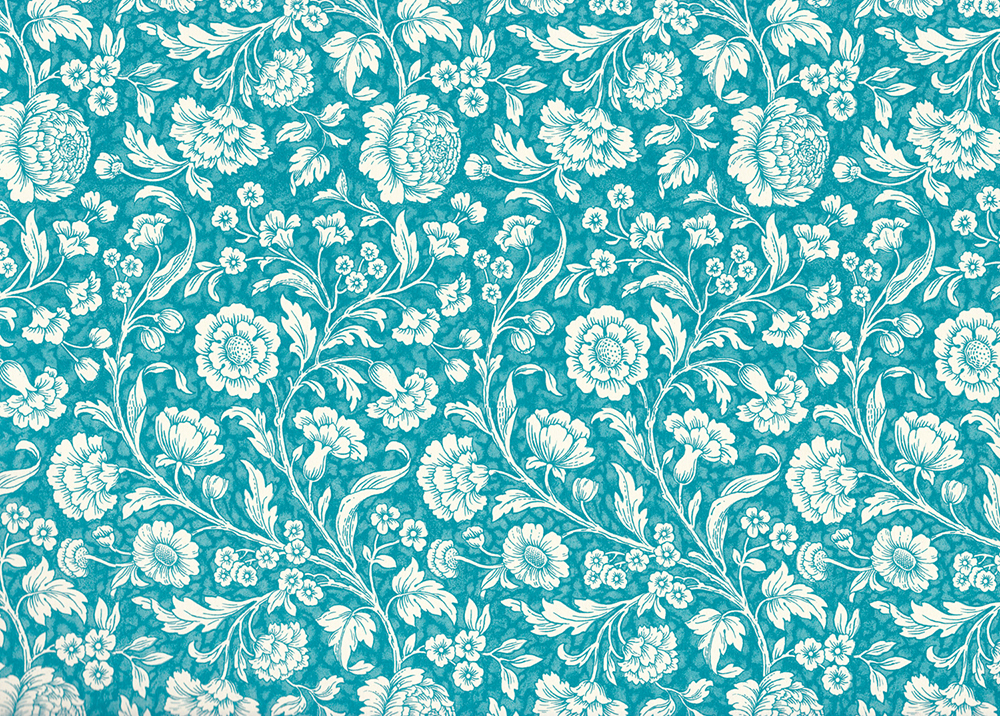 Wiesenblumen-tuerkis-Geschenkpapier Wiesenblumen türkis - Carta Varese Papier