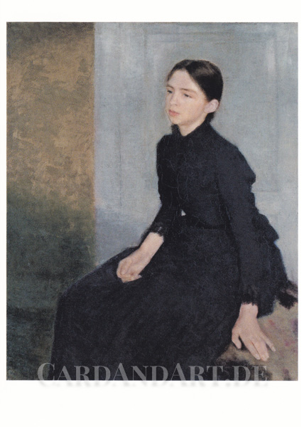 Hammershoi: Schwester des Künstlers - Postkarte