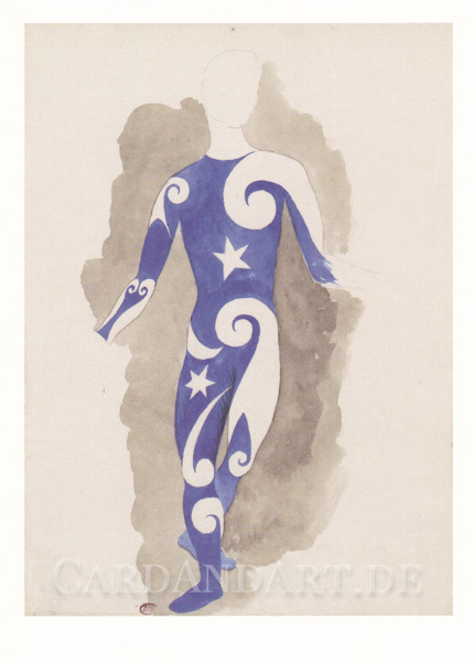 Picasso-Projet-pour-un-costume-d-acrobate-Postkarte