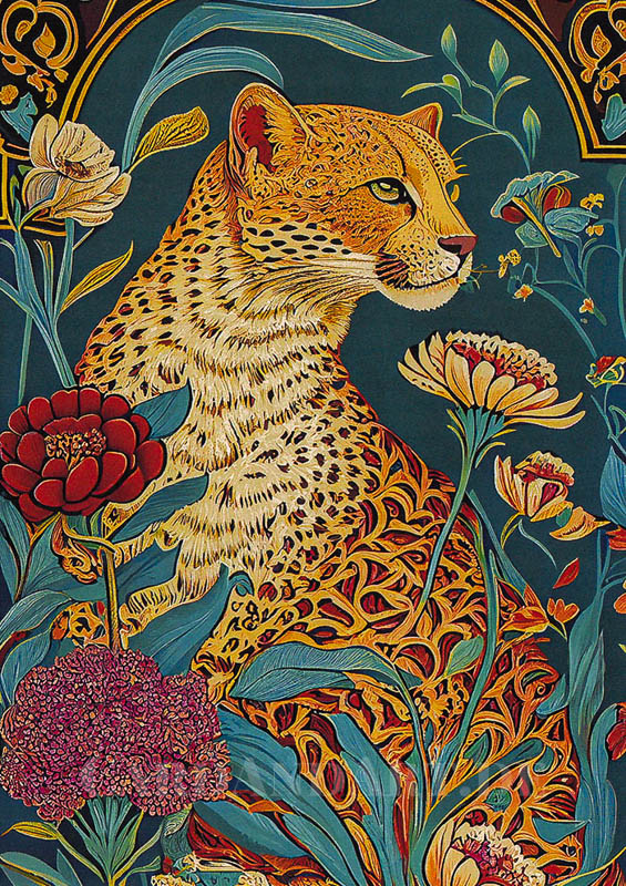 Gwenaelle Trolez - Leopard - Postkarte