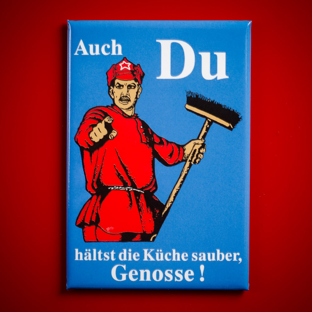 Auch-Du-h-lst-die-K-che-sauber-Genosse-Magnet