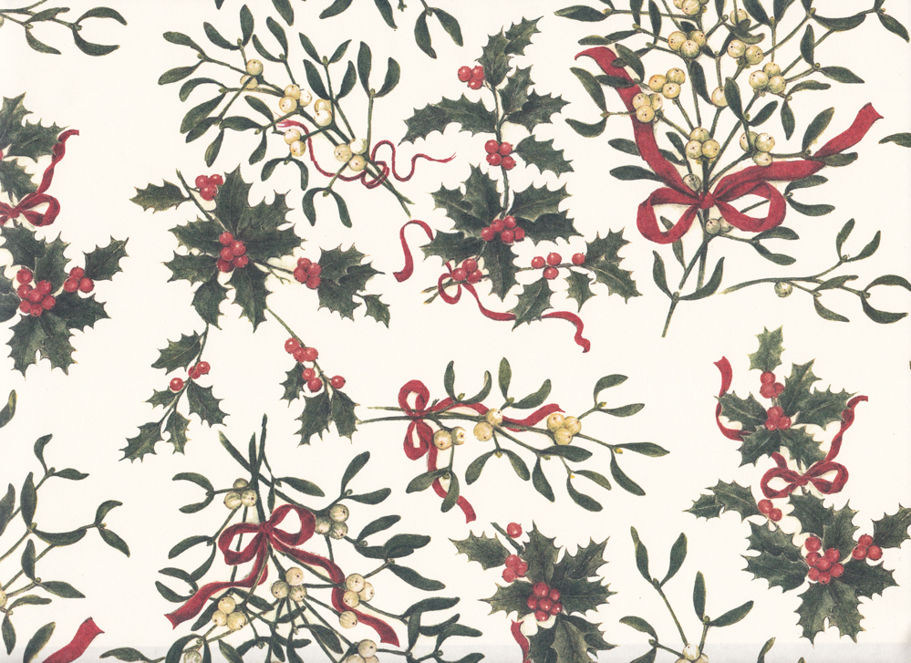 Mistel-und-Ilexstr-usschen-Geschenkpapier-Weihnachten