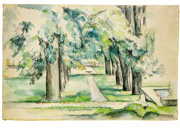 Cezanne-Kastanienallee-im-Jas-de-Bouffan-Postkarte