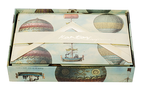 Montgolfiere-Kartos-Briefkarten-Box
