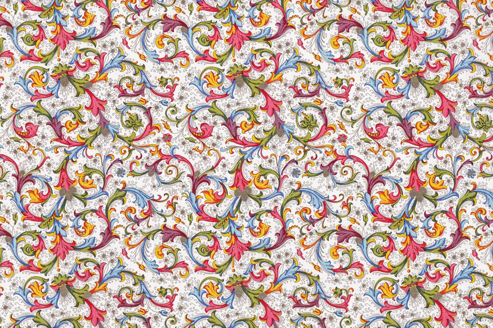 Florentiner-Antik-Rot-Geschenkpapier Florentiner antik rot - Geschenkpapier mit goldfarbenem Druck