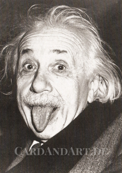 Albert Einstein - Postkarte