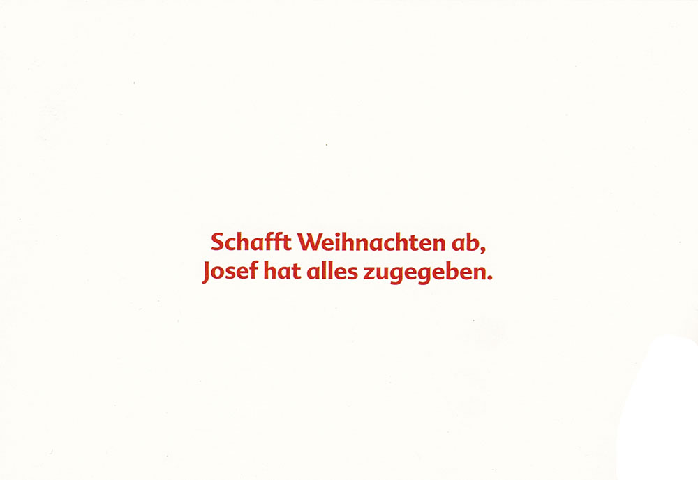 Schafft Weihnachten ab... - Postkarte