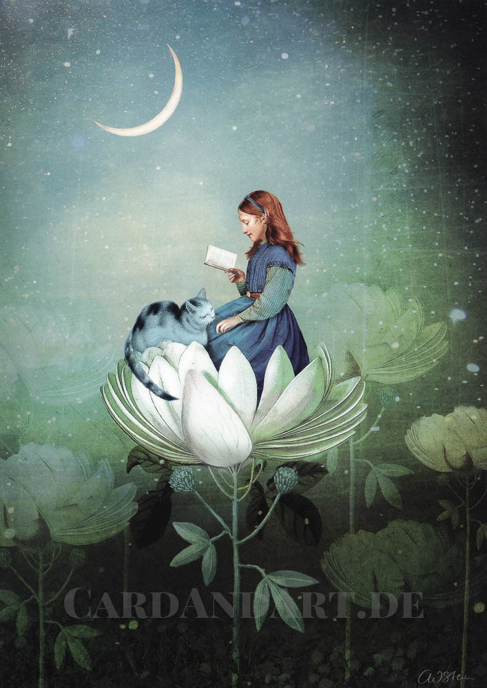 Catrin Welz-Stein, Blaue  Geschichten - Postkarte