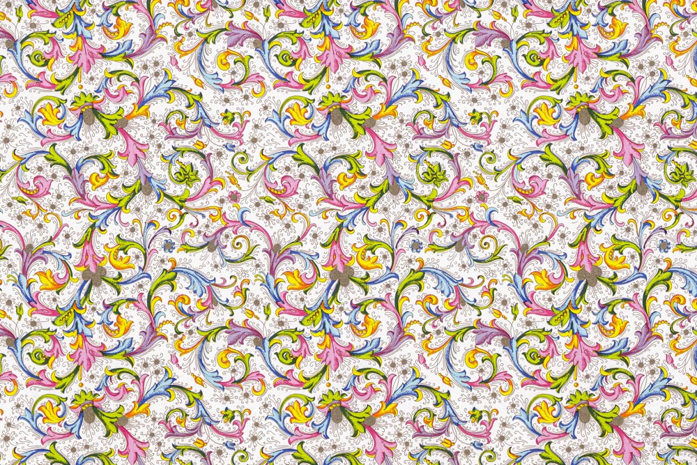 Florentiner antik pink - Geschenkpapier mit goldfarbenem Druck