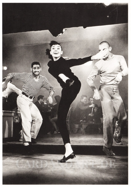 Audrey-Hepburn-Dancing-Postkarte Audrey Hepburn Dancing - Postkarte