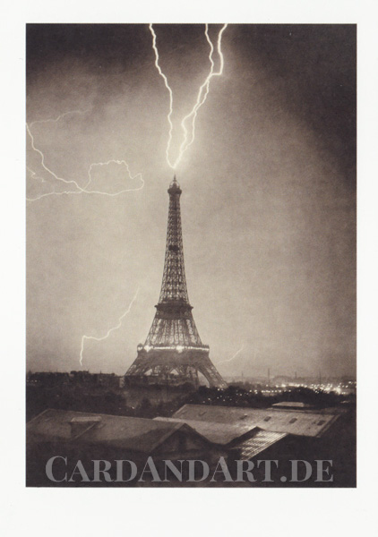 Eiffelturm-vom-Blitz-getroffen-Postkarten