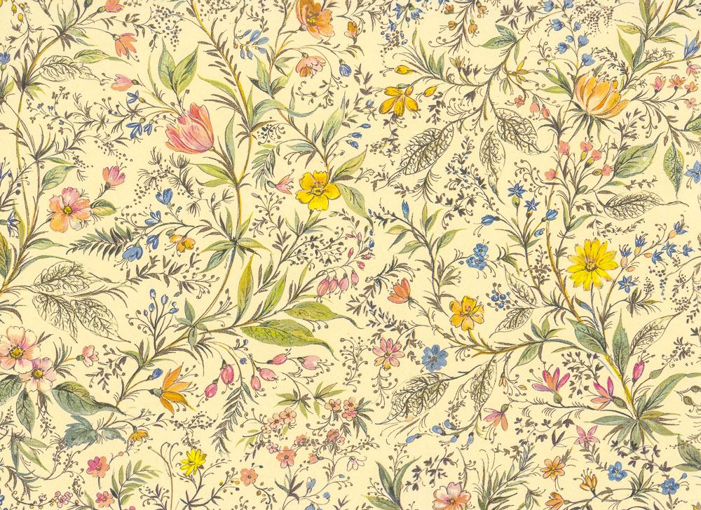 Primavera-Geschenkpapier-mit-Goldfarbendruck Primavera - Geschenkpapier mit goldfarbenem Druck