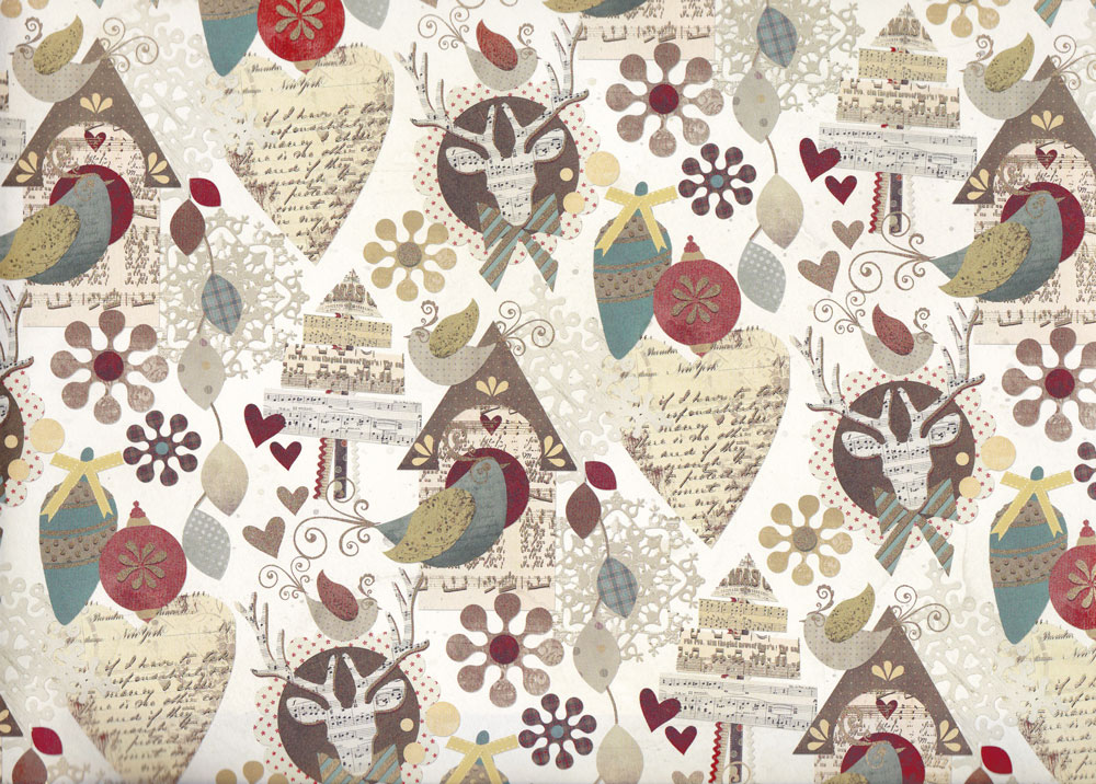 Bird-House-Geschenkpapier-Weihnachten-CardAndArt