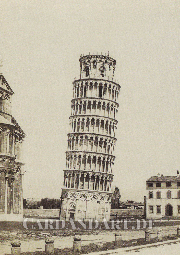 Naya, Carlo -  Pisa, Schiefer Turm 1855  - Postkarte