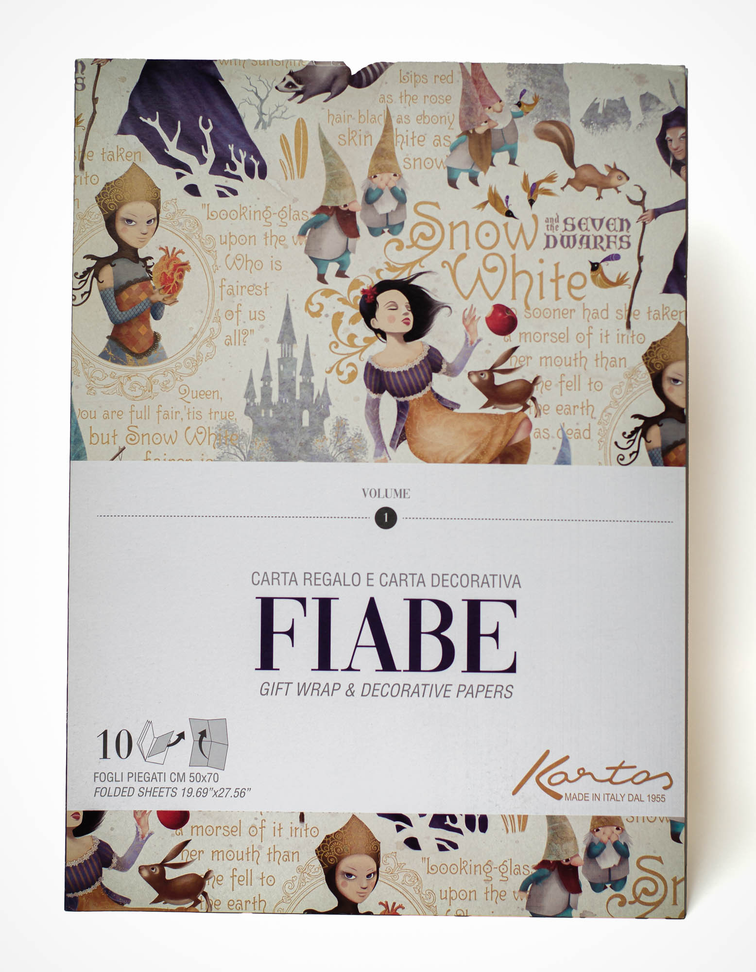 Geschenkpapier_Buch_Fiabe_Frontseiteo3TPeqJIi57hL Fiabe - Märchen - Kartos Geschenkpapierbuch mit 10 Bögen Märchenmotive