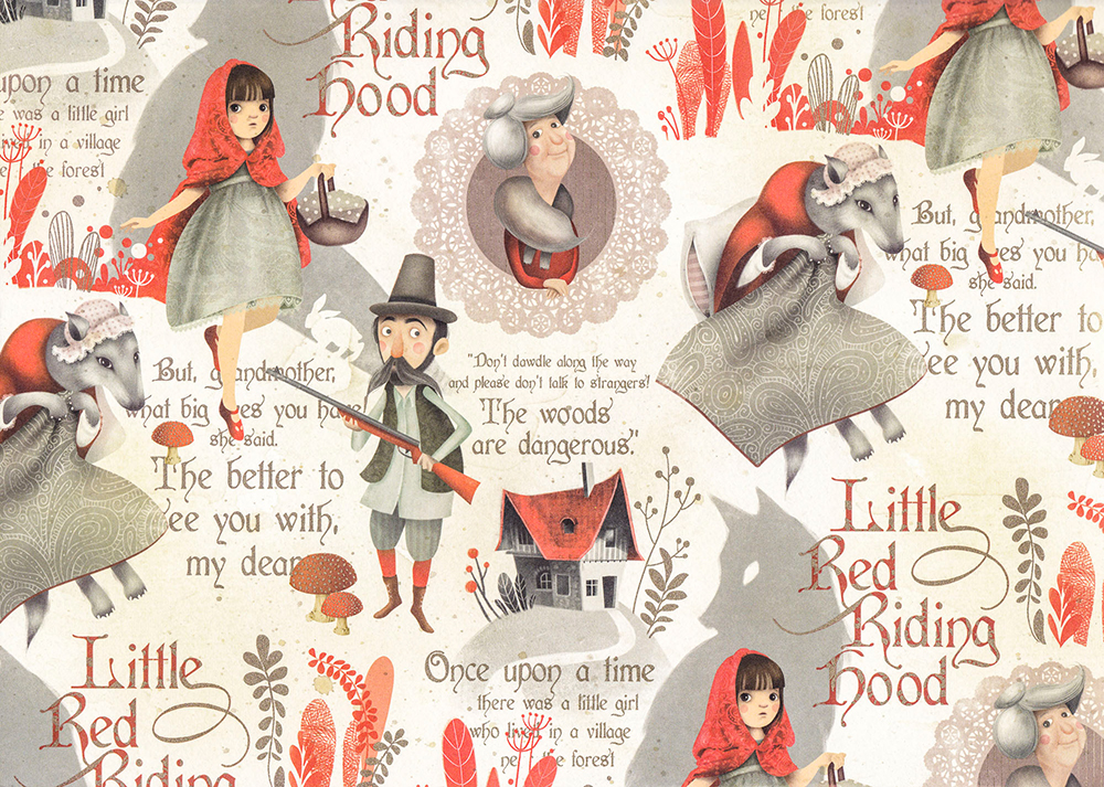 Geschenkpapier-rotkaeppchen