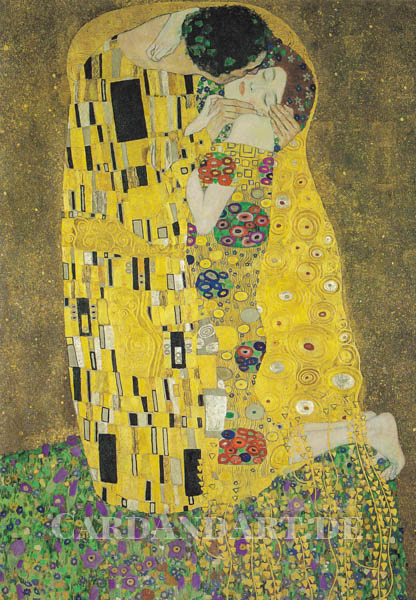 Gustav-Klimt-Der-Kuss-Doppelkarte