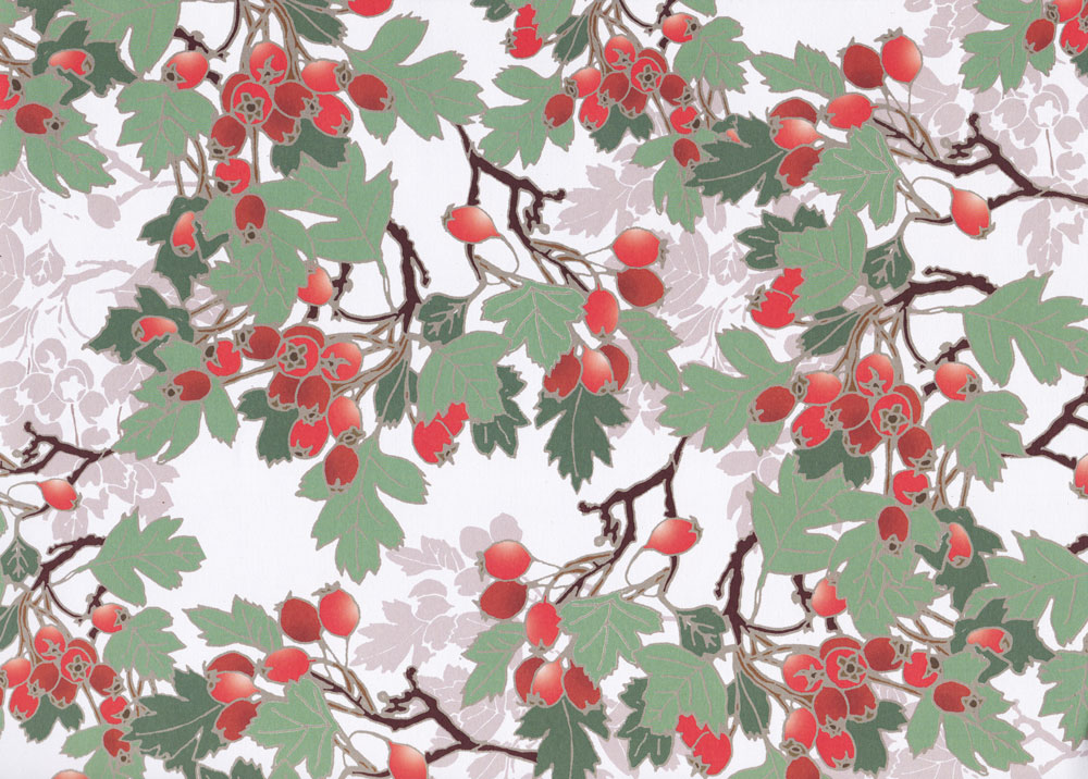 Red-Berries-Geschenkpapier