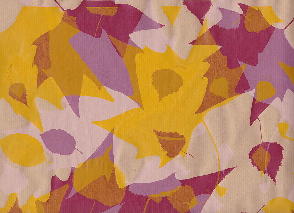 Bl-tterrauschen-beige-bordeaux-gelb-Geschenkpapier